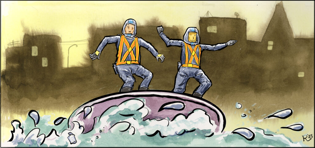 Surfing illustration by Jack Ruttan